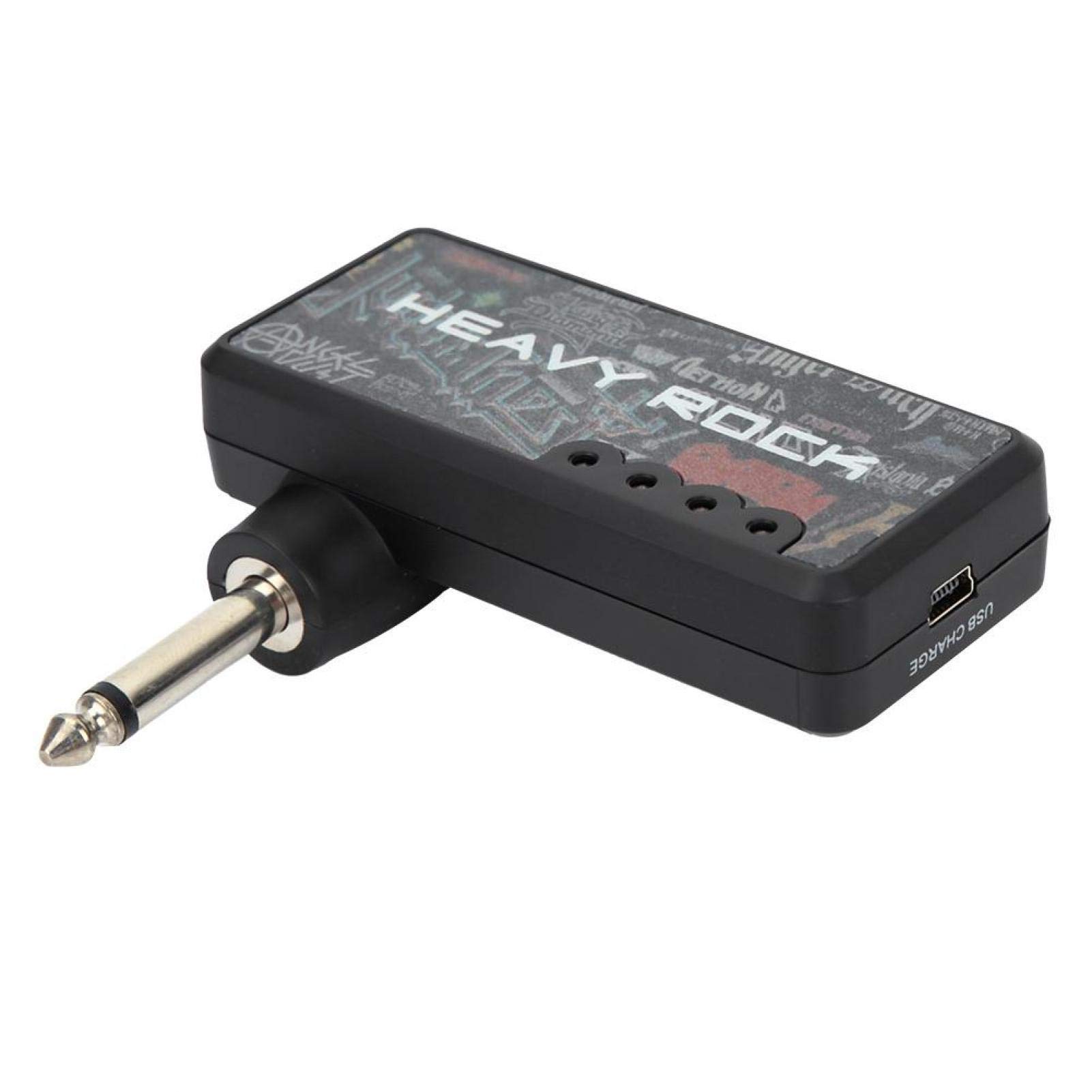 Ampli Casque pour Guitare, Mini Amplificateur de Casque de Guitare avec Effet Wah Rechargeable, Prise de 6,35 mm / 0,25 Pouce