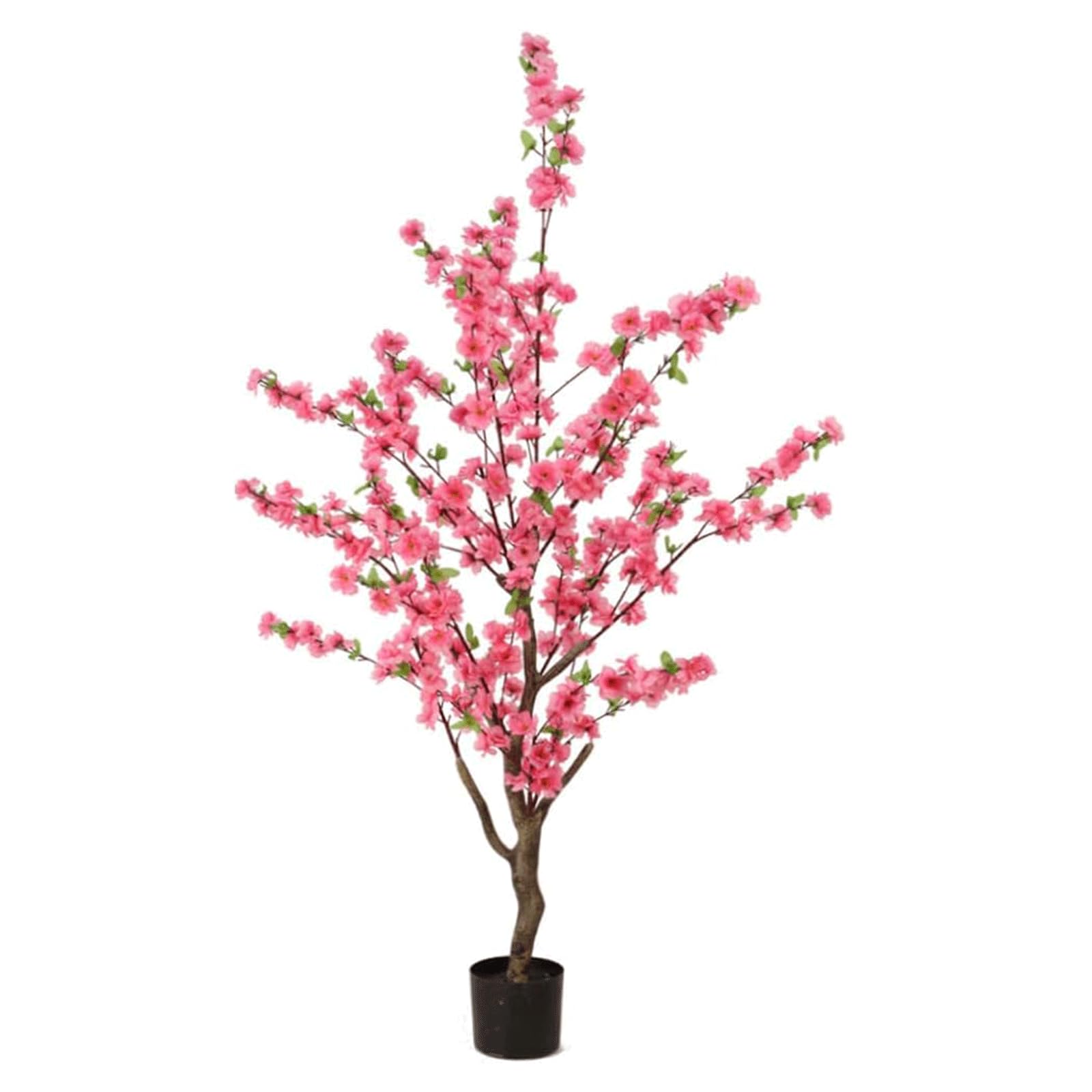 GLJTUO fake tree Artificial Trees150 Cm/4.9 Ft Fake Tree Simulation Peach Blossom Tree For Home Office Faux Treedecor Artificial Plant Realistic Design,A