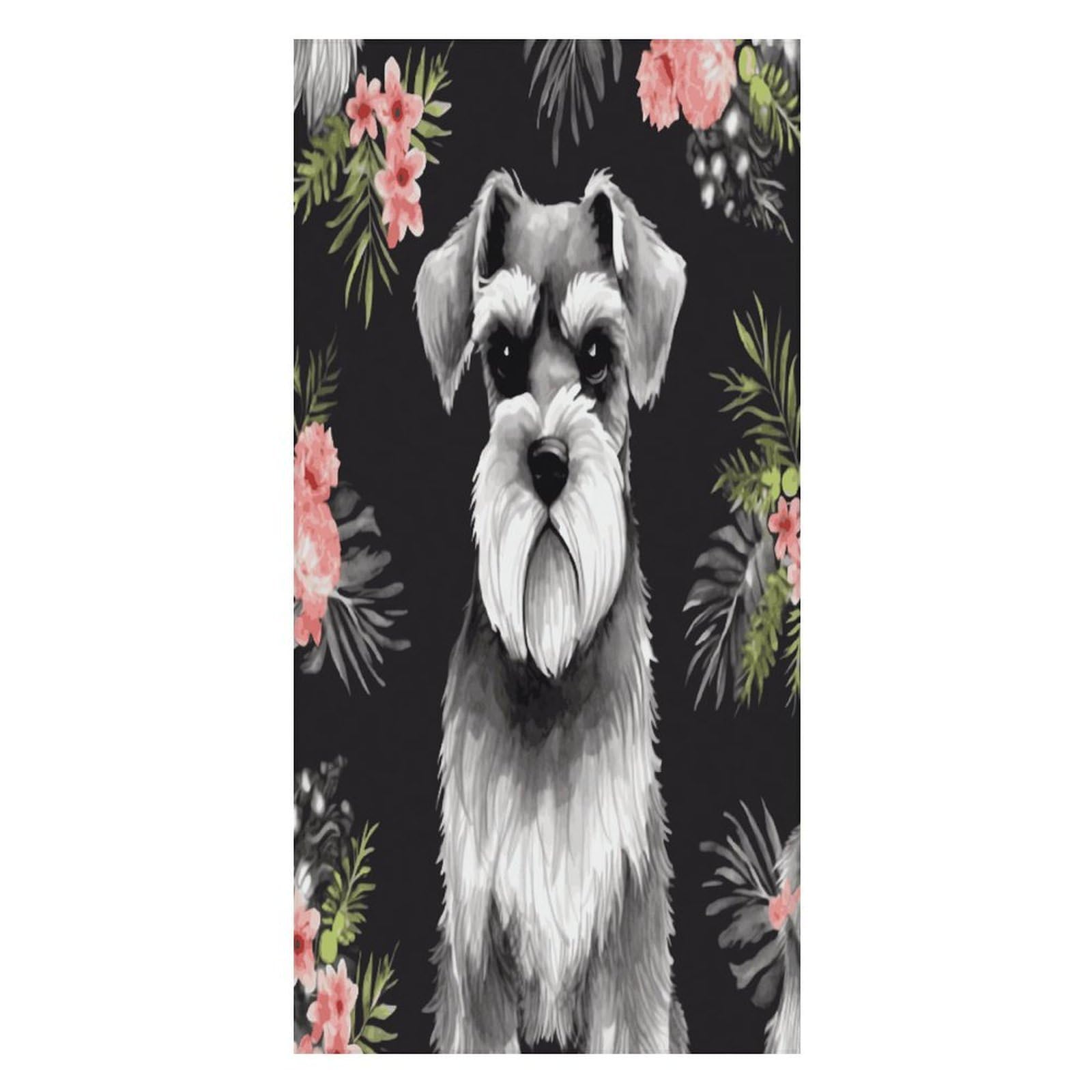 FekiLoot Schnauzer Beach Towel Oversized Bath Towel Ultra Soft Pool Towel Cozy Swim Towel Silky Lounge Towel Quick Dry Travel Towel Gentle Absorbent Towel for Adults Women Men