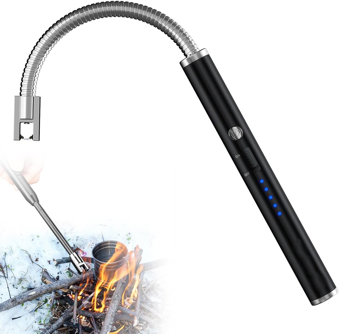 Electric Arc Lighter, Plasma Lighter Flameless Windproof USB Rechargeable