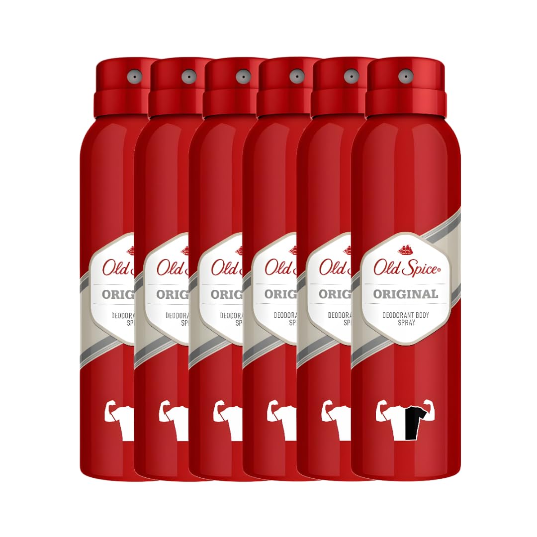 Old Spice Original Deodorant Body Spray for Men 150 ml Classic Fresh Scent Long-Lasting Odor Protection Fast-Dry Aerosol