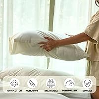 Vista 2 de Folkulture Juego de ropa de cama Queen - Funda nórdica ultra suave 100% algodón, juego de 3 piezas con 2 fundas de almohada (avena, sólido)