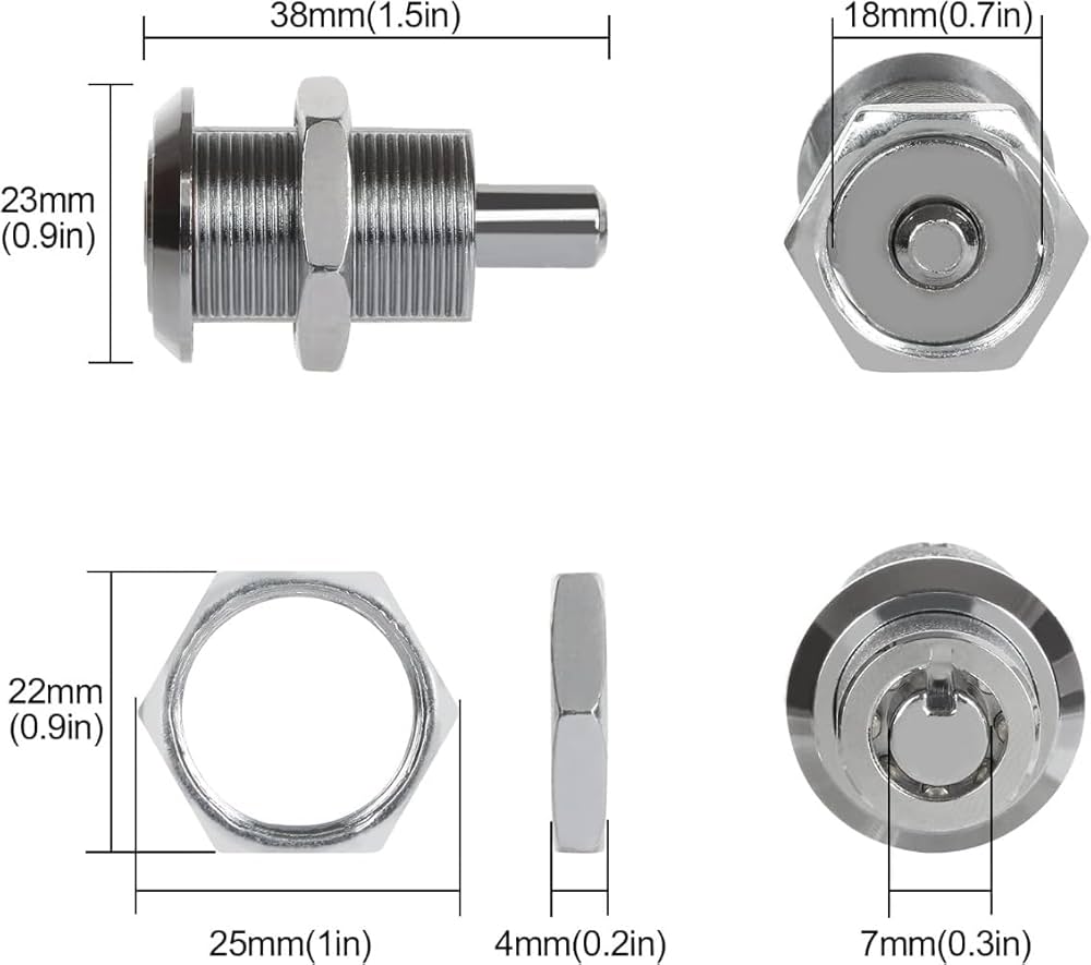 Amazon | 管状プッシュロック 3/4インチ シリンダープッシュ