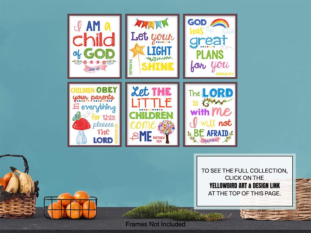 Bible Verse Wall Art Scripture Wall Art Christian Wall Art for Kids