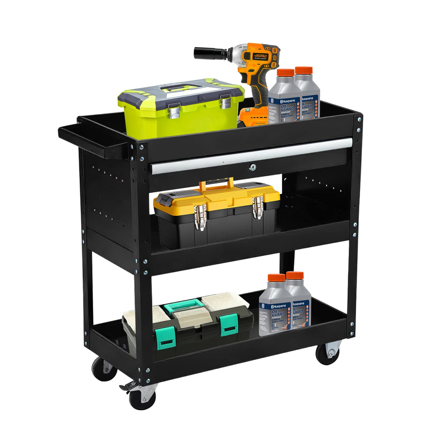 Buy Yoo Rolling Tool Cart,3 Tier Tool Cart on Wheels for Mechanics
