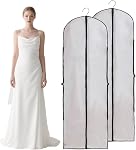 Garment Bag – Heavy‑Duty PEVA Material, Reinforced Zipper Protection – Ideal for Wedding Dresses, Gowns, Suits Travel & Closet Storage – 180×60cm Black (1)
