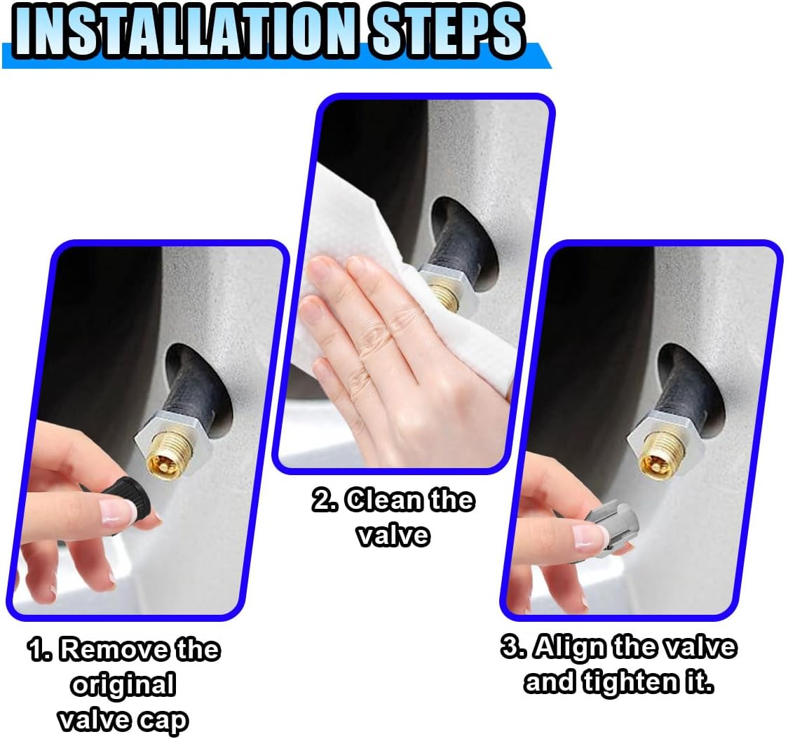 4PCS Rocket Shape Car Tire Valve Stem Caps, Aluminum Alloy Car Wheel Valve Stem Dustproof Cover, Corrosion Resistant Tire Air Cap for Car, Truck, SUV, Bike, Motorcycle (Silver) - Image 6