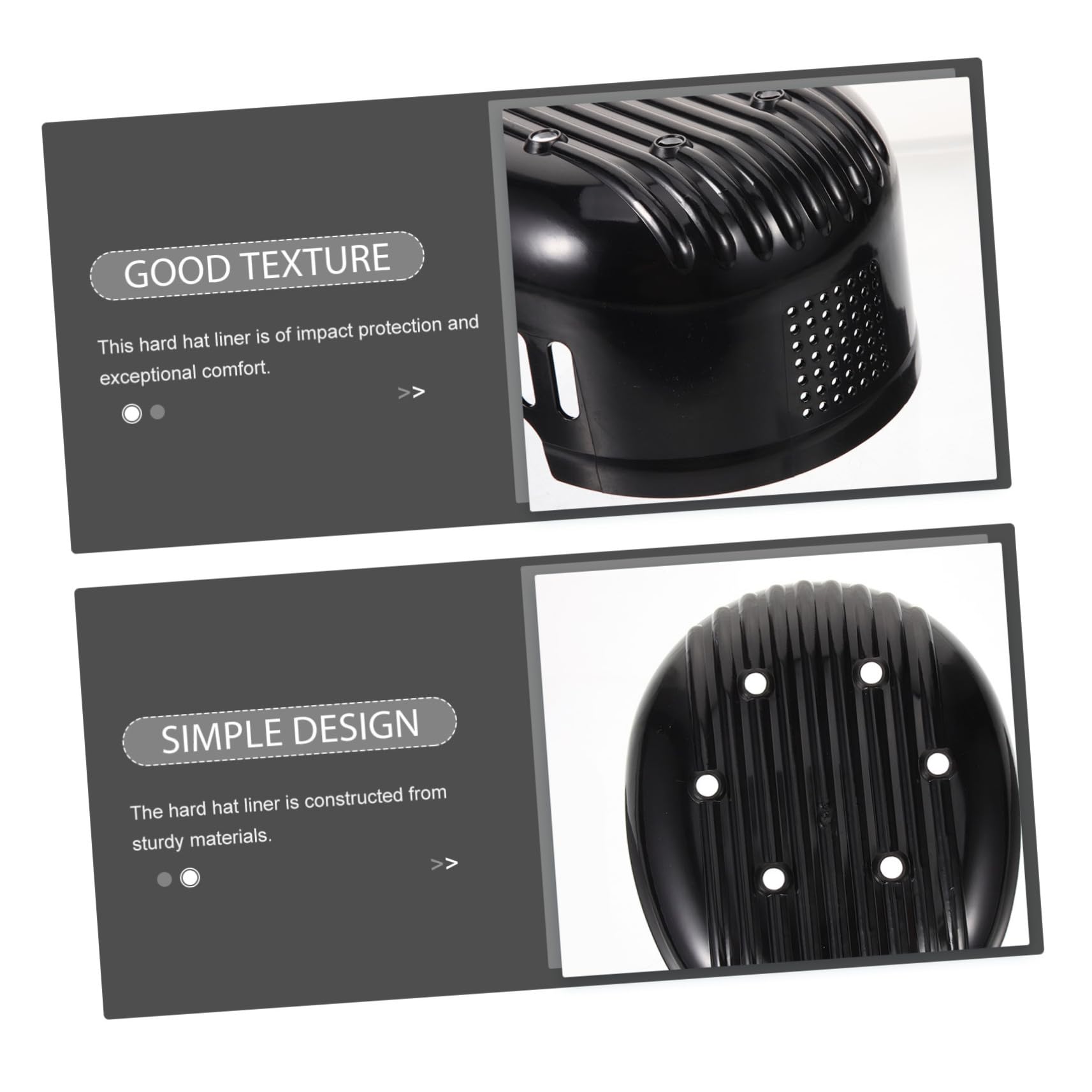 SHINEOFI Forro del Casco Ligero Inserto de Casco Beto Exterior transatlántico Reemplazo de Revestimiento de Sombrero Duro Forro de Casco Lavable Tapa de Seguridad el plastico Negro