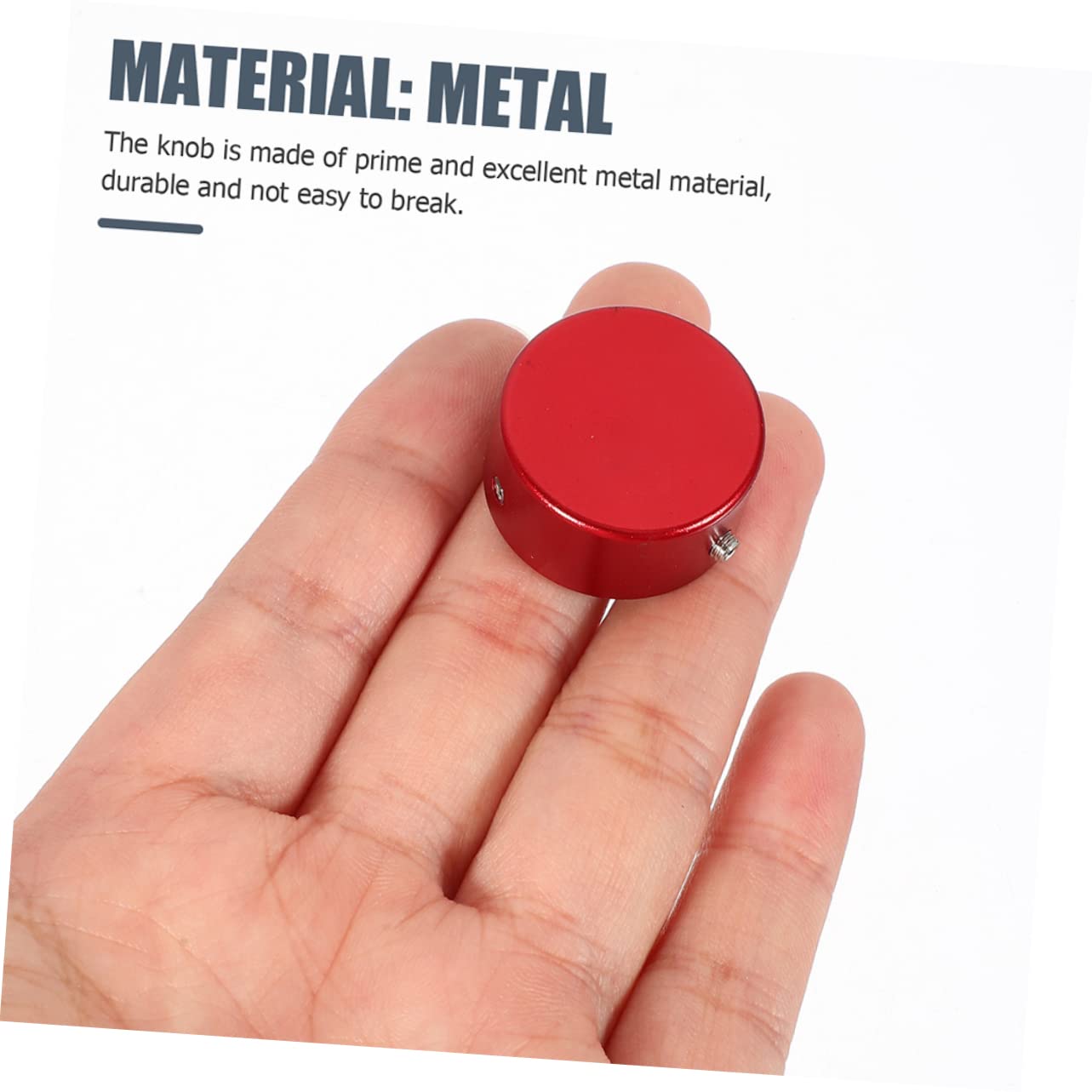 Wakauto 3 Sets Metal Guitar Footswitch Topper Cap Red Footswitch Topper for Guitar Pedal