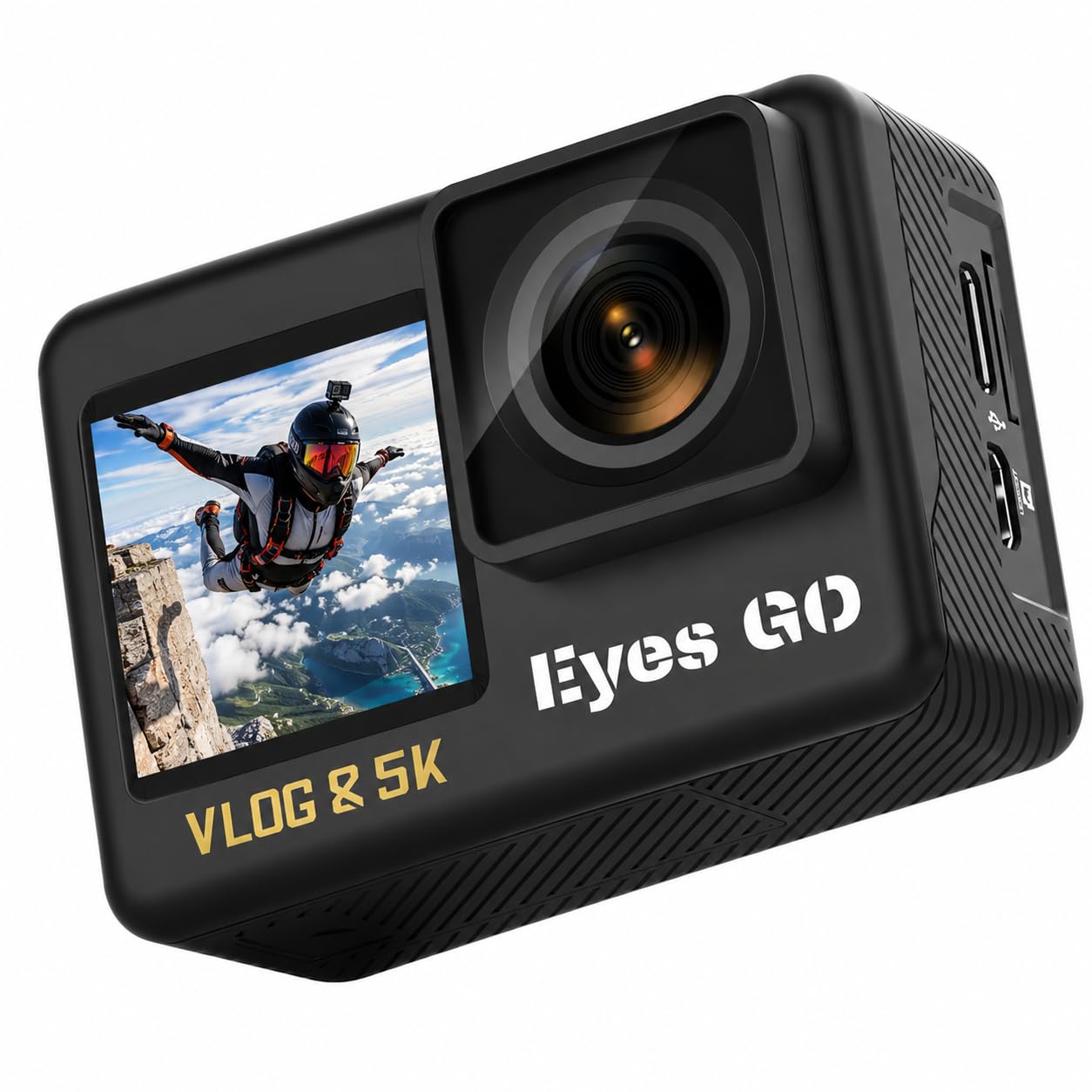 5K26 - Caméra Sport 5K30fps 4K60FPS 120FPS - 31 Accessoires - Photo 50MP - 2 Ecrans Tactile Vlog - Télécommande Micro 360° - Stabilisateur E.I.S 2.0 Étanche 30M - Carte SDXC 64GO - 2X1350mAh