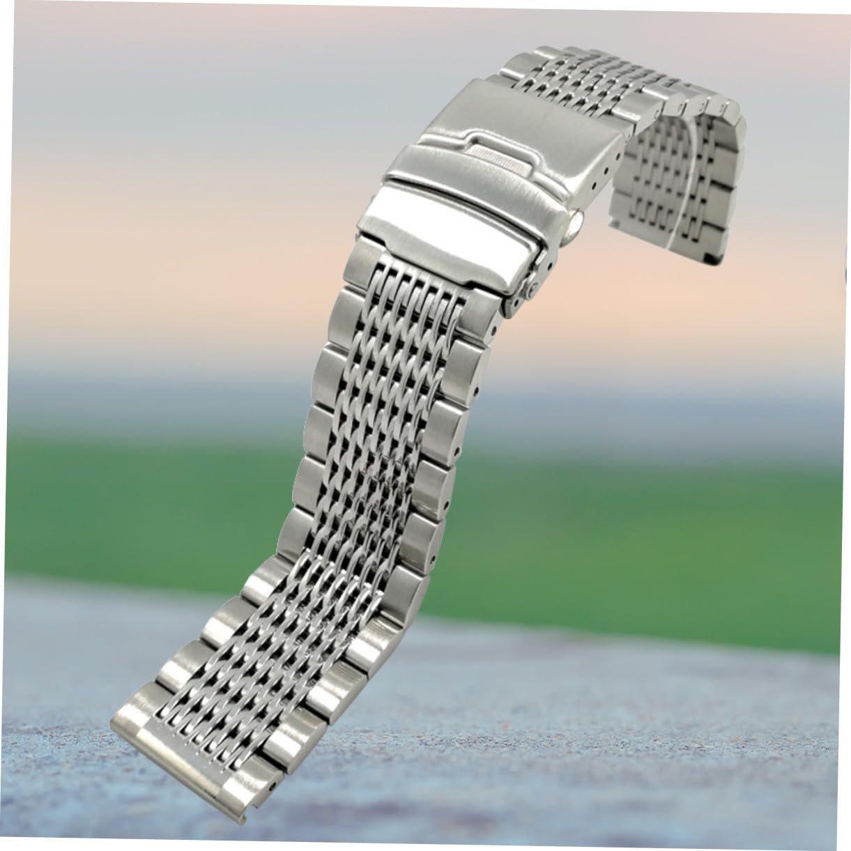 Correa de Reloj de Acero Inoxidable de 20mm, Plata