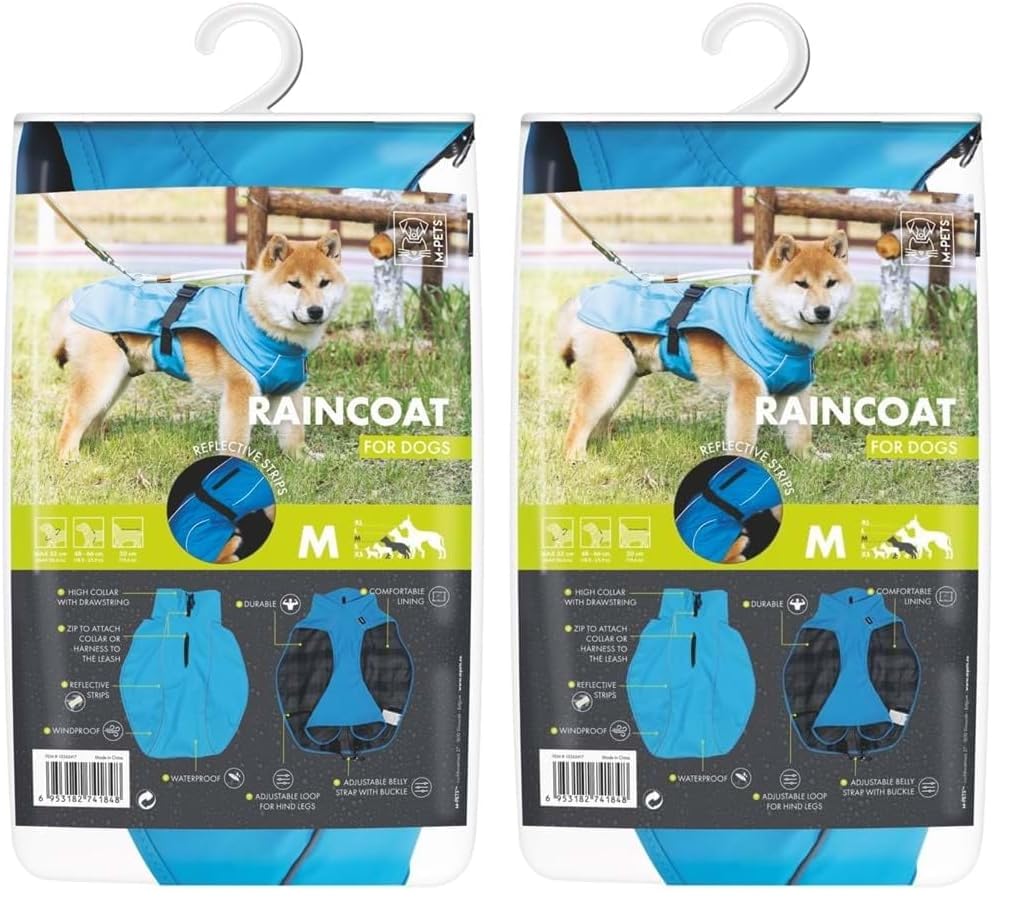 M-PETS DOG RAIN COAT YAĞMURLUK (M) (2 paketi)