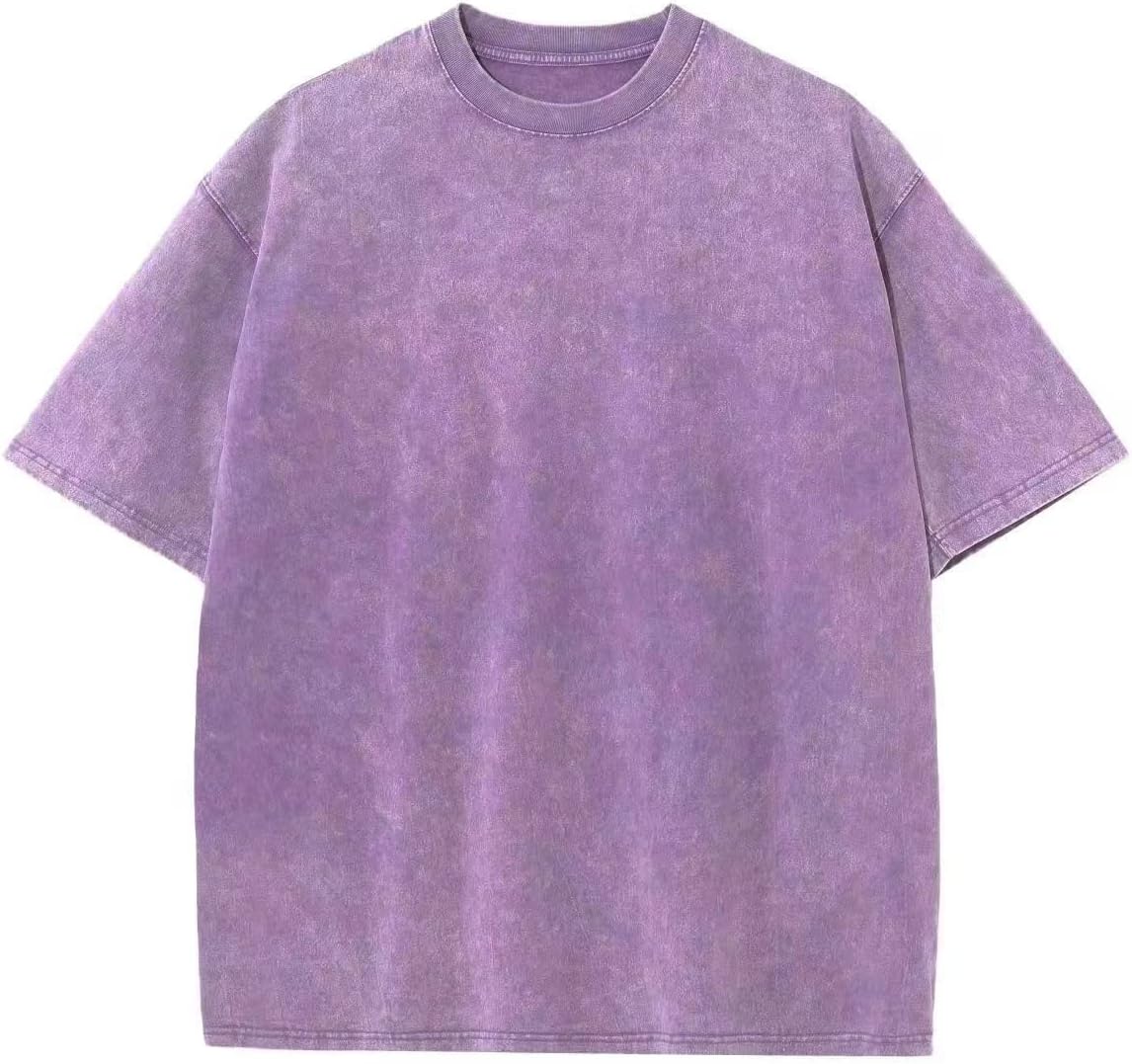 Sumleno 4 Pack Men's Summer Oversized T-Shirts Unisex Vintage Baggy Heavy Cotton Tee Short Sleeve Loose Solid Casual Tops - Image 6