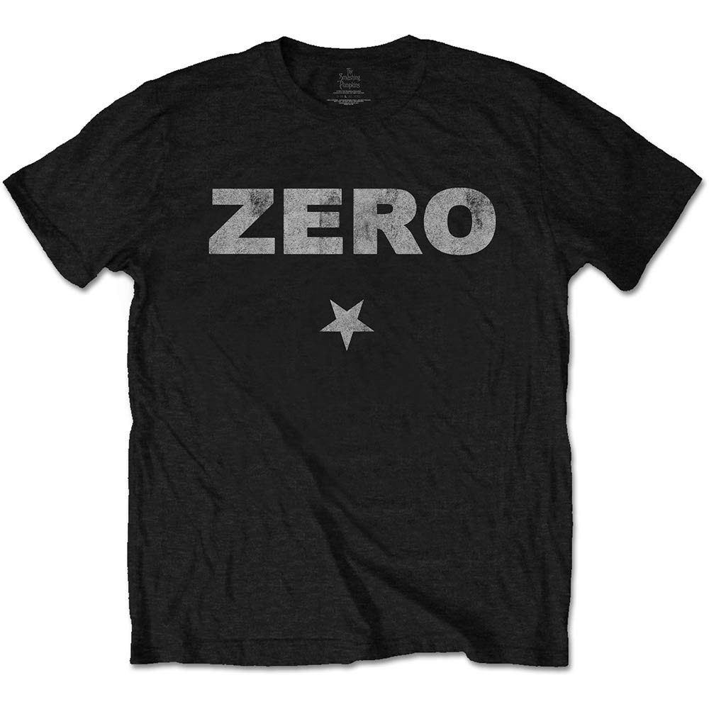 The Smashing Pumpkins Zero Distressed Official Tee T-Shirt Mens Unisex (Medium) Black