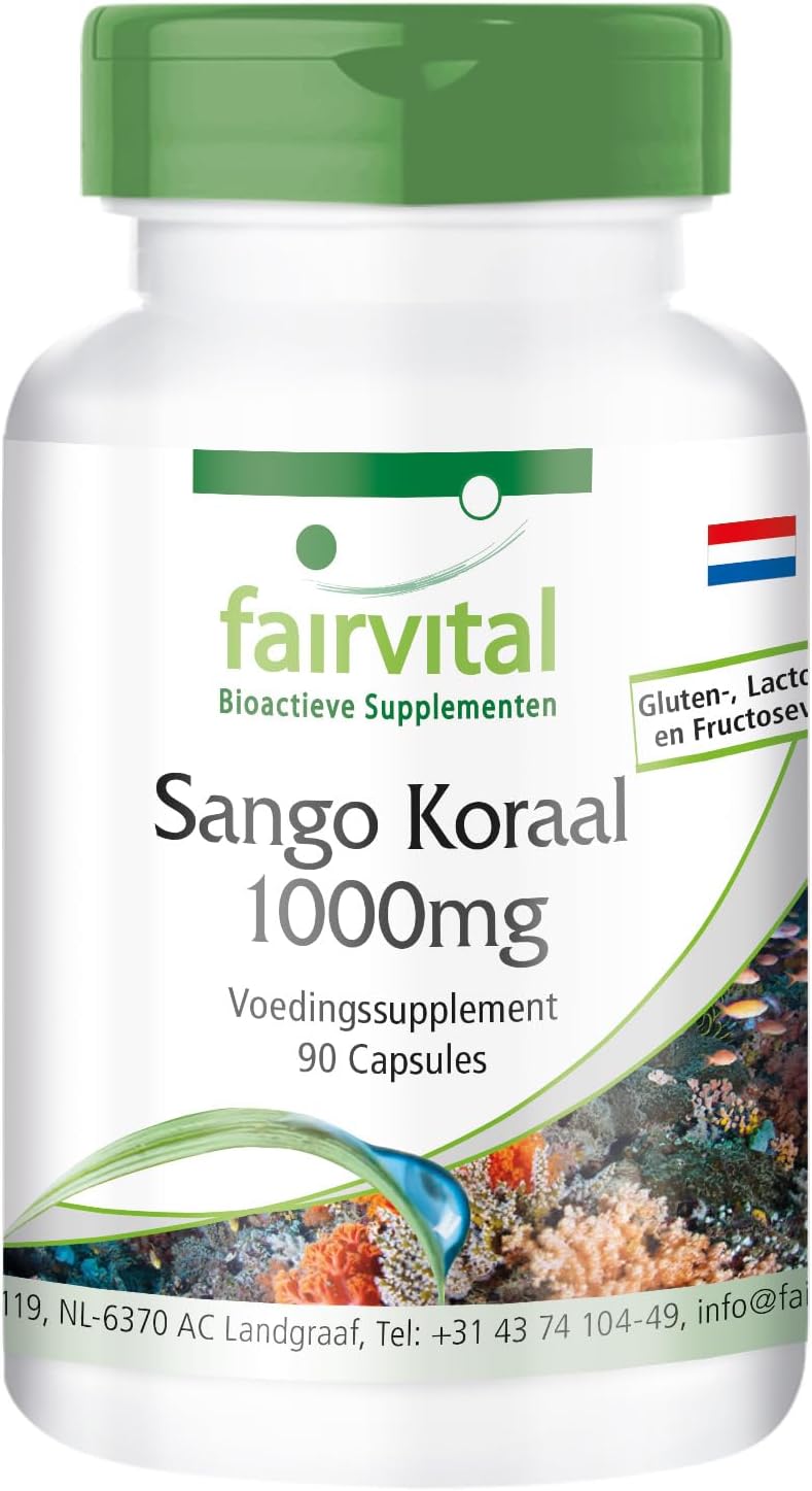 Sango Koraal capsules 1000mg – VEGAN – 90 capsules – voedingssupplement bevat 340mg calcium per capsule