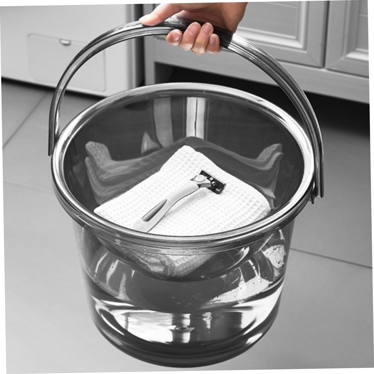Alipis Cubo de Gran Capacidad de Plástico con Asa Hogar Cubo de Agua Multiusos para Jardinería y Limpieza Baño o Cocina