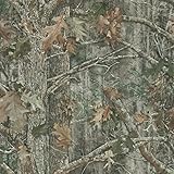 RoomMates RMK11081WP Green and Brown Kanati Camo Peel and Stick Wallpaper 20.5' x 16.5 feet
