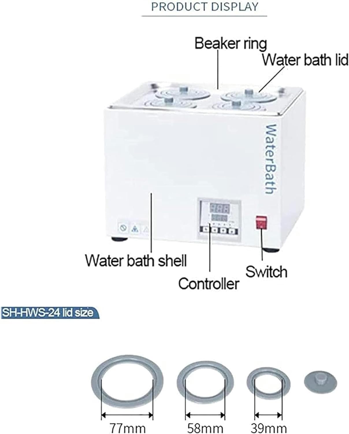 FLTRGO 8L Digital Thermostatic Water Bath, Laboratory Digital Thermostatic Water Bath, Electrical Heating Thermostatic Water Bath with Protective lid for Laboratory Experiments