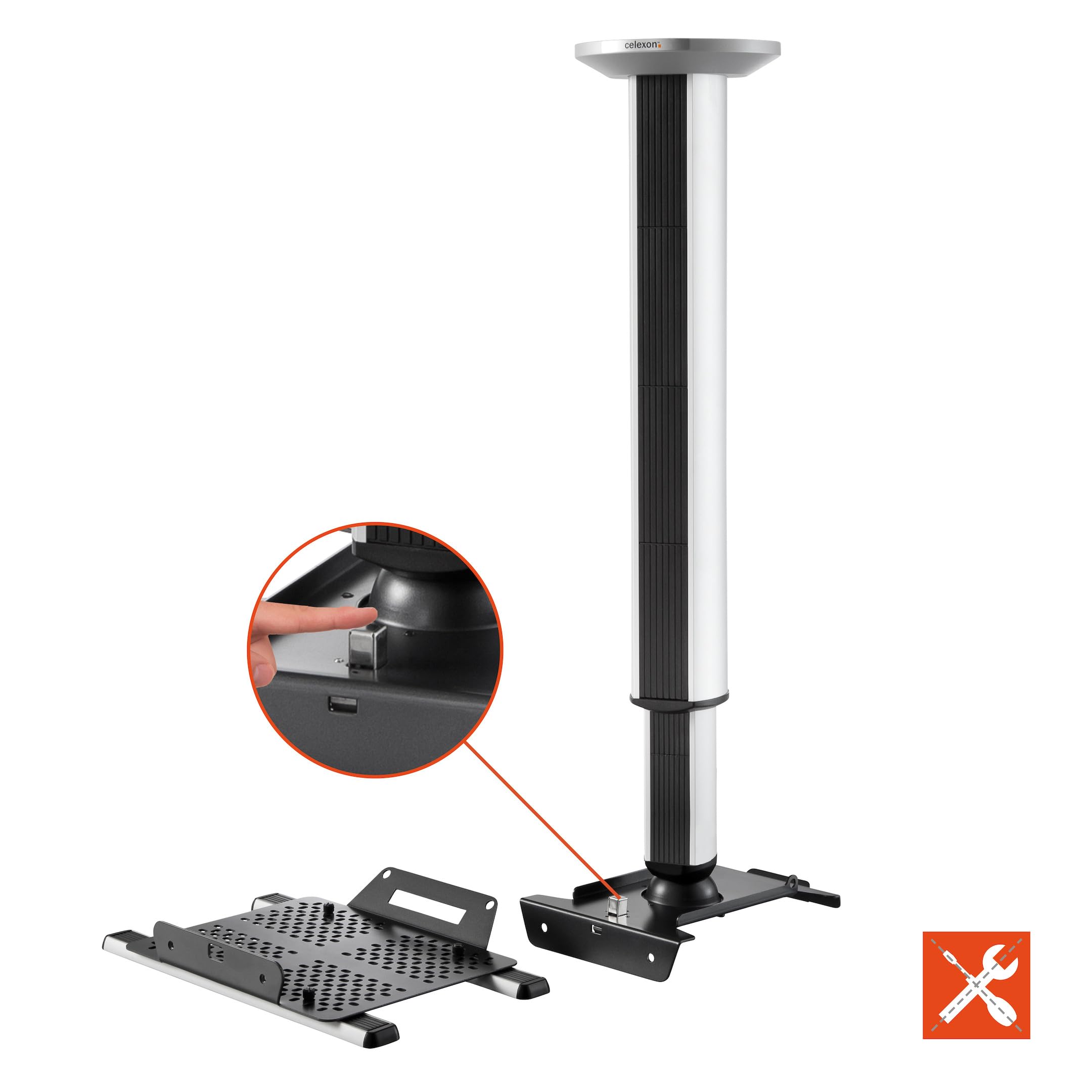 celexon Support Plafond projecteur Universel MulitCel60110 Expert Noir