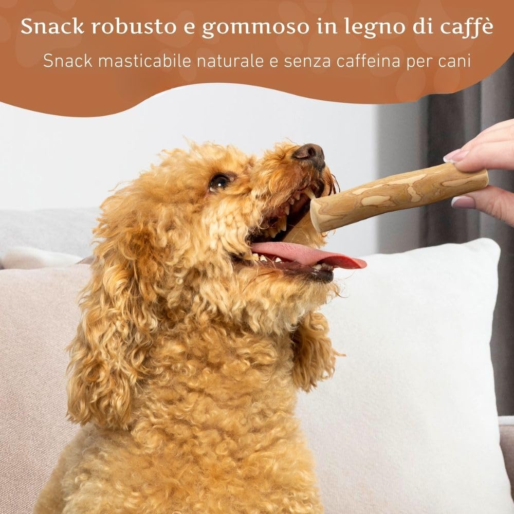 Wildfang Legno di Caffè Bastoncino Masticativo per Cani Piccoli (10-15 kg) - Gioco Dentizione Cuccioli