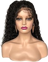 Vista 1 de Cabeza de maniquí femenino realista con maniquí de hombro Cabeza de PVC Busto Peluca Soporte de cabeza con maquillaje para pelucas, collar y aretes