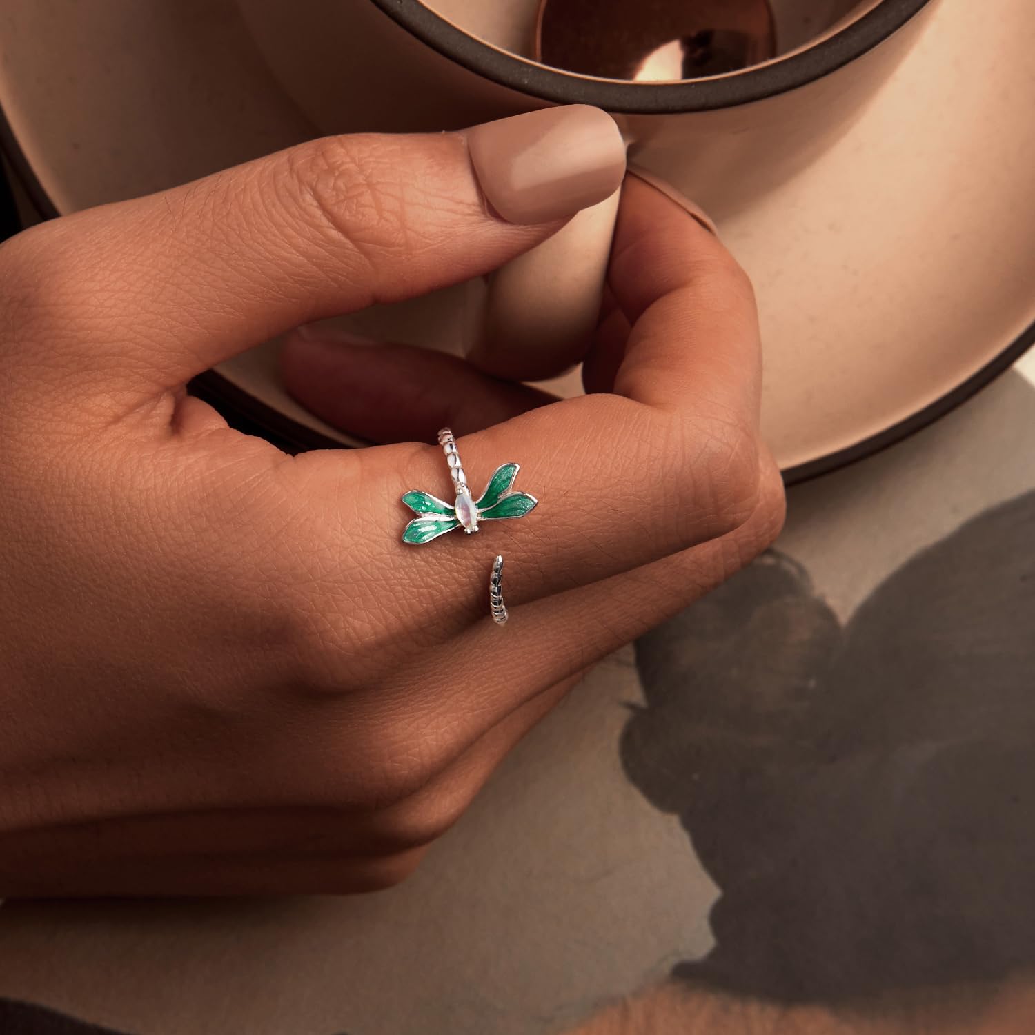 WBDWWTD Anillos de Animales Abiertos de Plata de Ley 925 para Mujer