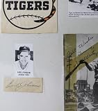 Earl Johnson (d.1994) Det Tigers 8x10 Autograph Signed Memorabilia Album Page
