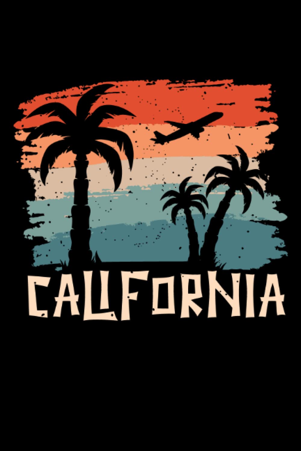 California Summer Sun Palms Beach Water Cali Love: Paperback Note Book, 120 pages, lined, 6x9