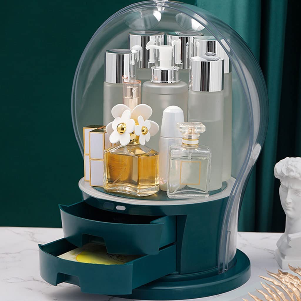 Kosmetische Vitrine Kosmetische Aufbewahrungsbox Hautpflege Produkt Aufbewahrungsbox Transparent mit leichter Aufbewahrungsbox Geeignet for Badezimmer Schlafzimmer Kommode Make-up-Organizer