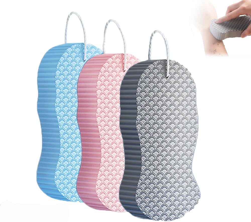 2026 New Exfoliating Sponges Super Soft Bath Sponge,2/4pcs Super Soft Exfoliating Bath Sponge, Exfoliating Bath Sponge for Adults (3PCS)
