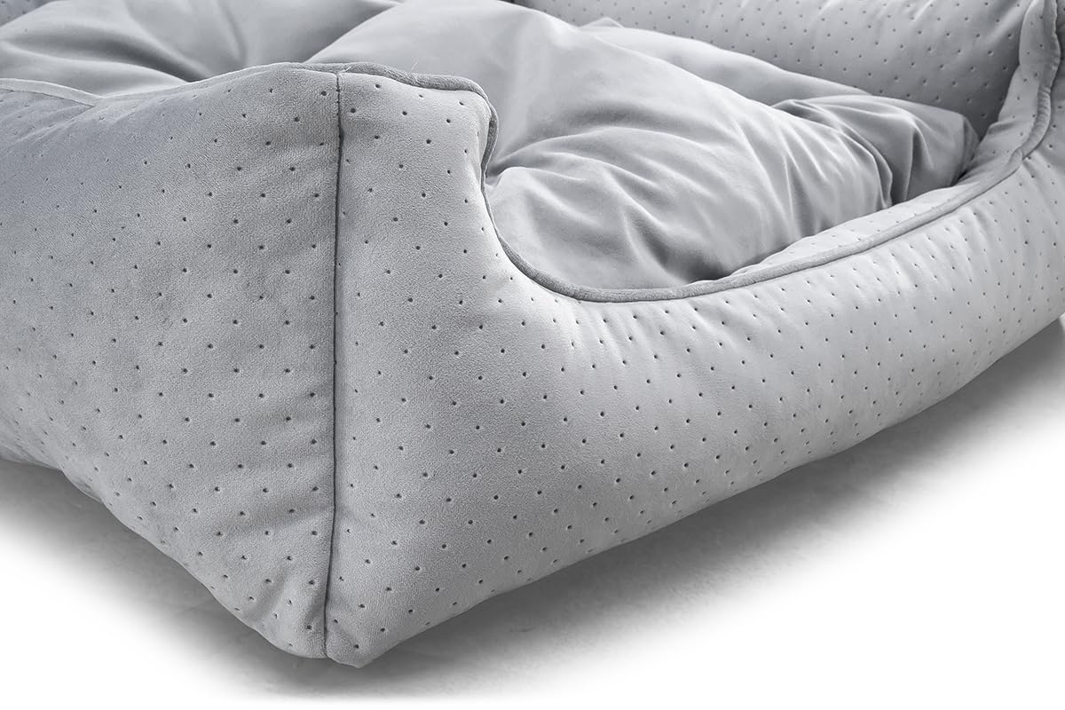 Gutekissen® Exklusiv Stoff Hundebett Hundeliege Hundekissen Hundeliege Hundeliege Hundeliege - Langlebige Materialien und hohe Qualität Basel XS-3XL (L-90x75, Anthrazit)