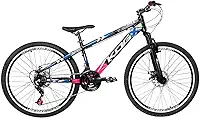 Bike Estilosa Aro 26 Ideal Para Grau e Manobras Suspensão Dianteira Reforçada Estilo Freeride Full Modelo KOG Com 18 Velocidades