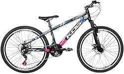 Bike Estilosa Aro 26 Ideal Para Grau e Manobras Suspensão Dianteira Reforçada Estilo Freeride Full Modelo KOG Com 18 Velocidades