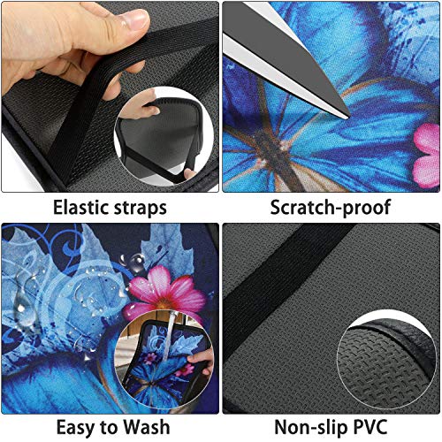 Mioloe Butterfly Center Console Pad, Universal Car Armrest Cover, Soft Comfort Armrest Cover Seat Box Protector Fit for Most Vehicle, SUV, Truck, Car, with Stylish Pattern Printed - Thumbnail 5