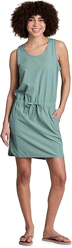 Miniatura 10 de RBX Active - Vestido de tirantes tejido para mujer, de secado rápido, sin mangas, con bolsillos, cintura elástica, senderismo, tenis, golf