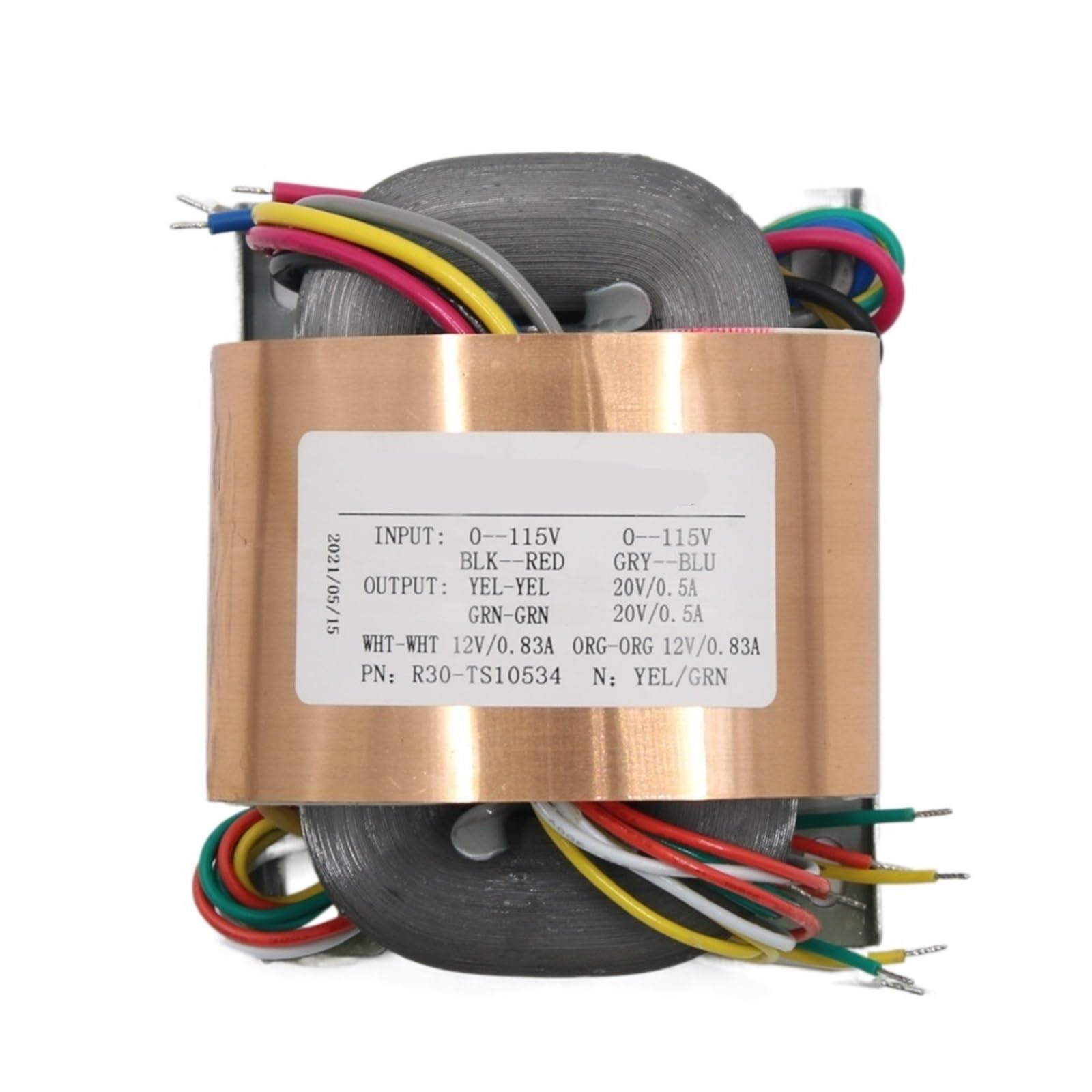 Transformateur Noyau R Cuivre Pur 40W, alimentation audio audiophile haut de gamme