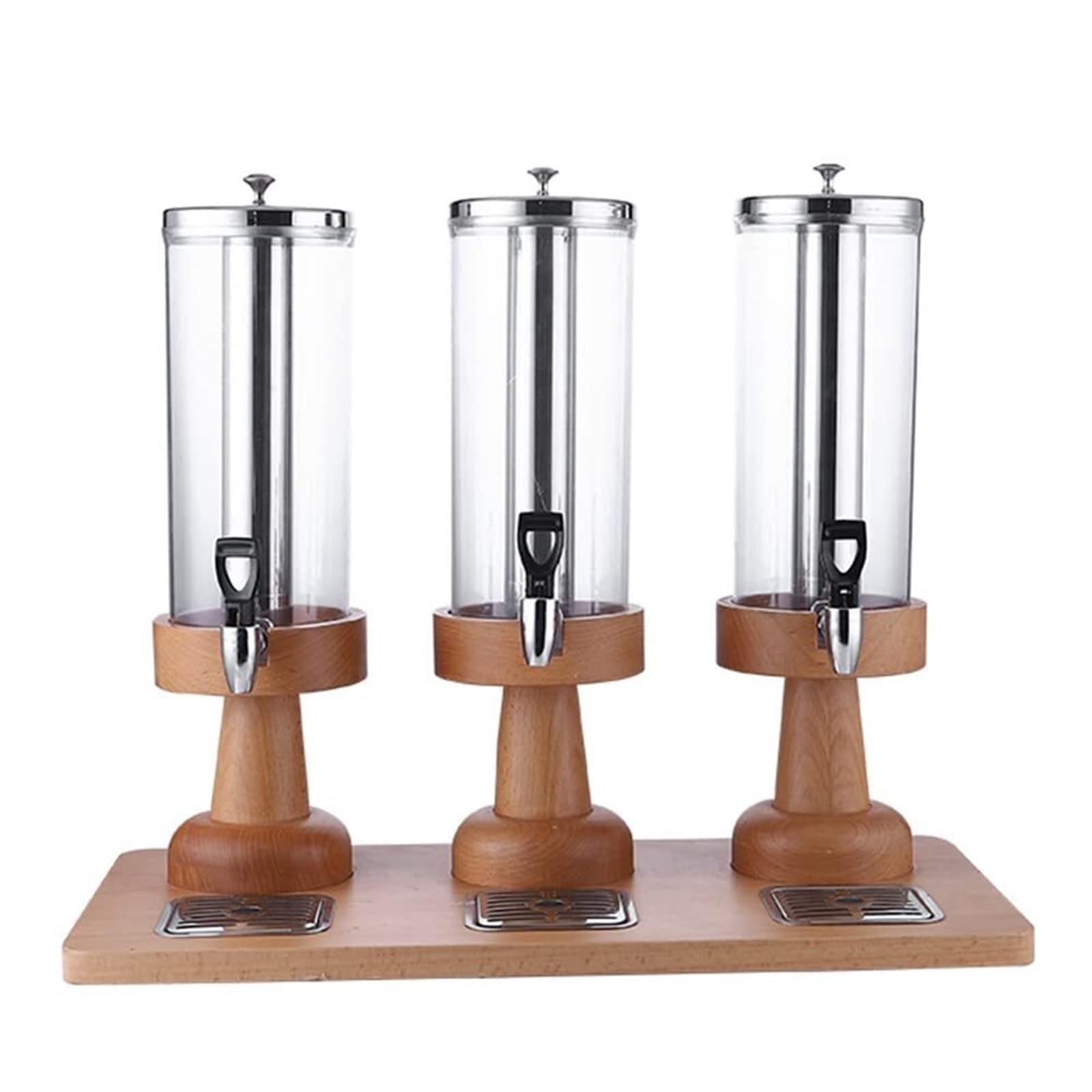 asdchZen Beverage Dispenser 2Pcs Drinks Dispenser With Tap Beverage Dispensers With Wooden Stand And Stainless Steel Spigot For Drinks Tea Juice,Color3