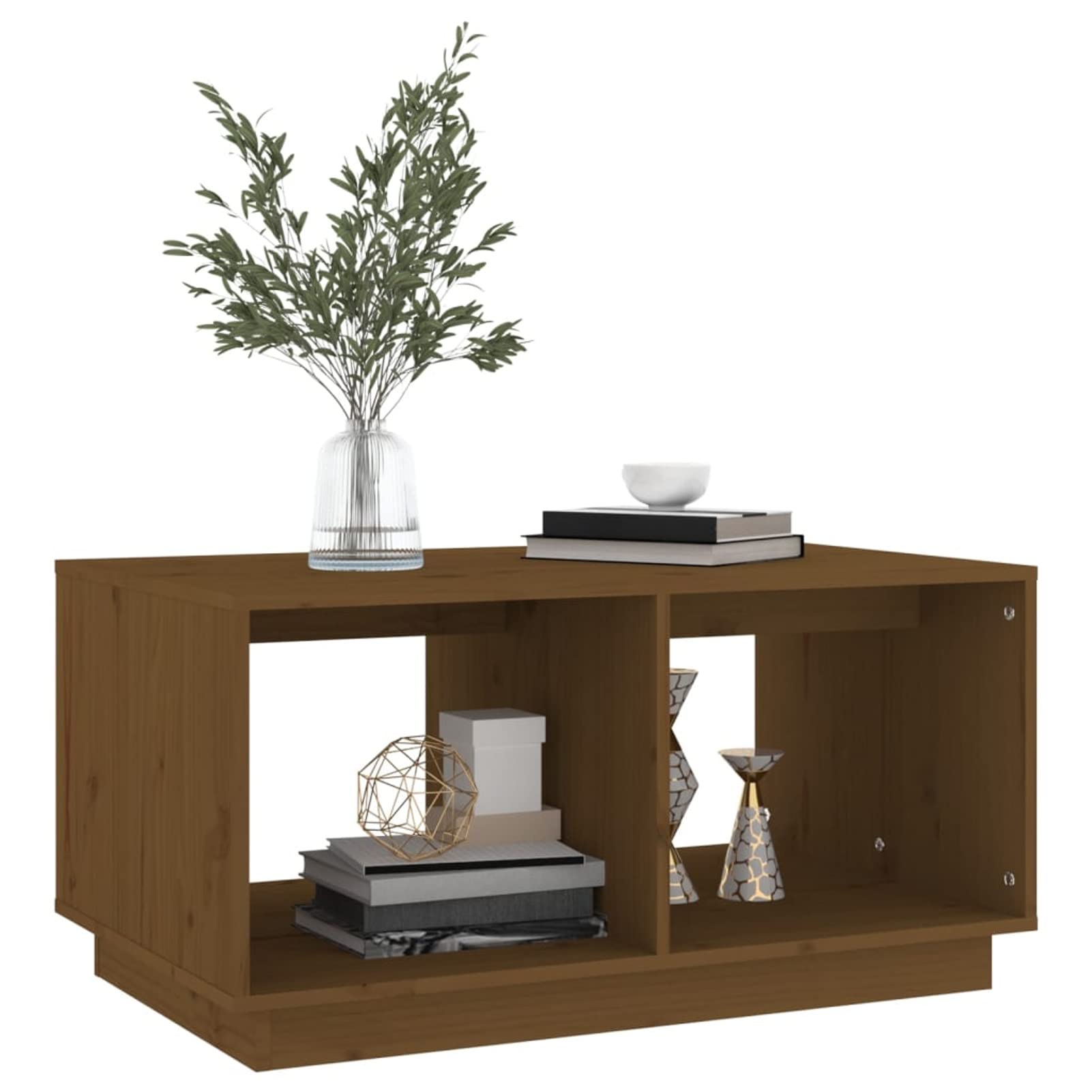 Homgoday Stolik kawowy z litego drewna sosnowego brązowy Miód 80 x 50 x 40 cm, Konsola pomocnicza Stolik do salonu Stolik kawowy Herbata Kawa Sofa Salon Meble Typ 1 Stoliki kawowe