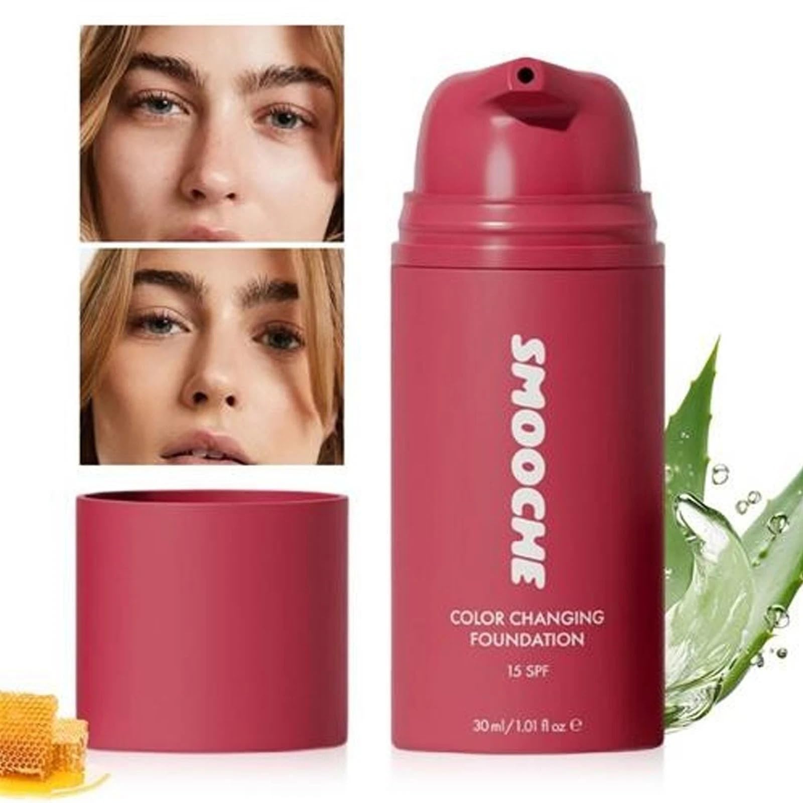 Smooche Color Changing Foundation - Smart Skin-Adaptive Liquid Makeup, Lightweight & Long-Lasting (1pcs) — view 8