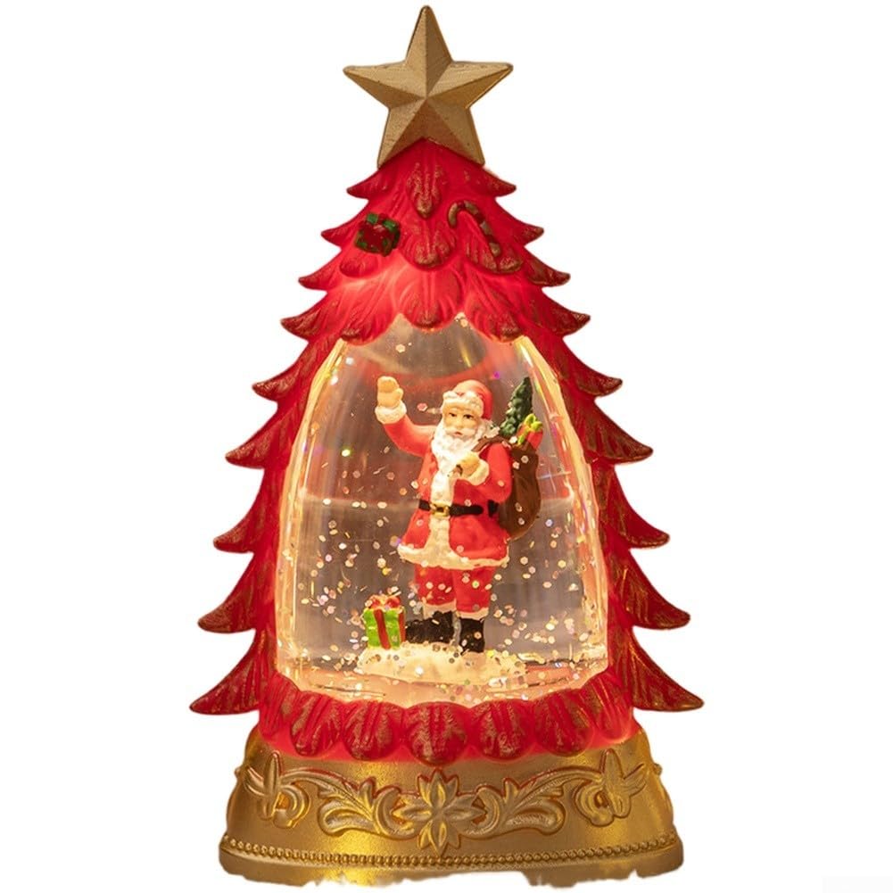 Sfera di cristallo luminosa, decorazione natalizia, 9 x 5 cm, per | Luci magiche, trasparenti per l'aspetto, dimensioni 9 x 5 cm, materiale plastico robusto, o verde