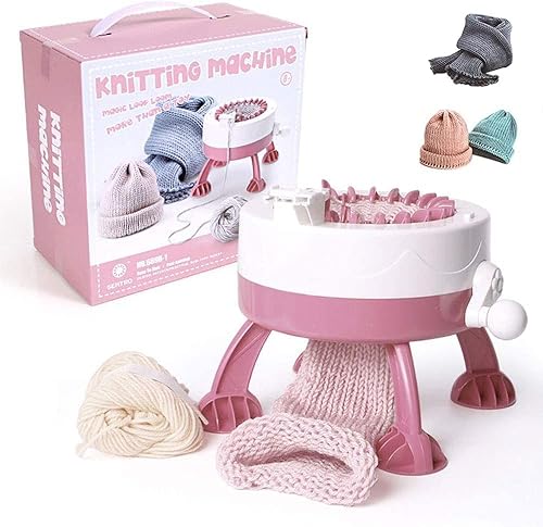 KPTIJXE Máquina de tejer 22 agujas, con dispositivo de organización de agujas, telar de tejido inteligente, kit de máquina de tejer doble para