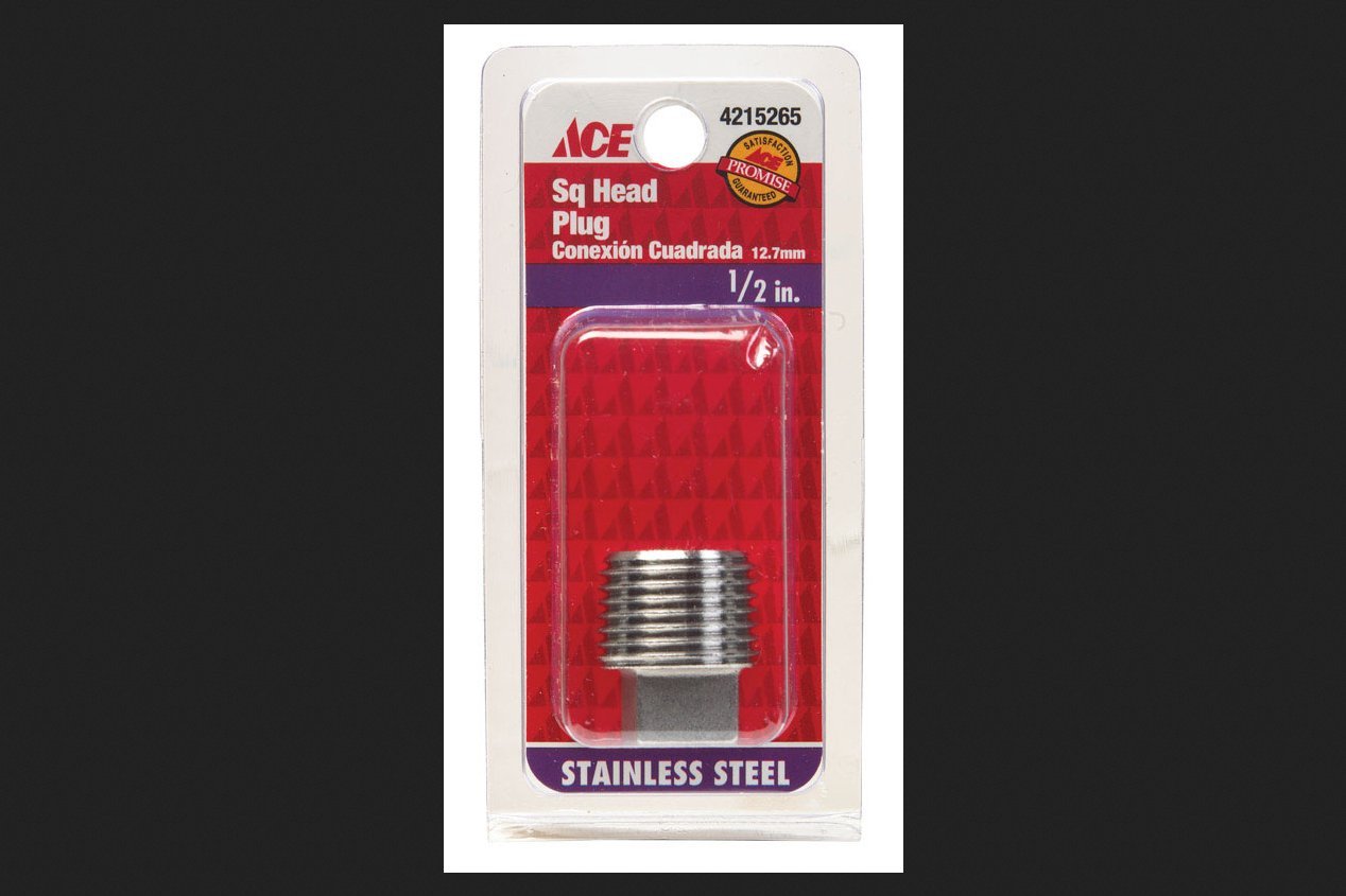 Smith-Cooper 1/2 in. MPT Stainless Steel Square Head Plug