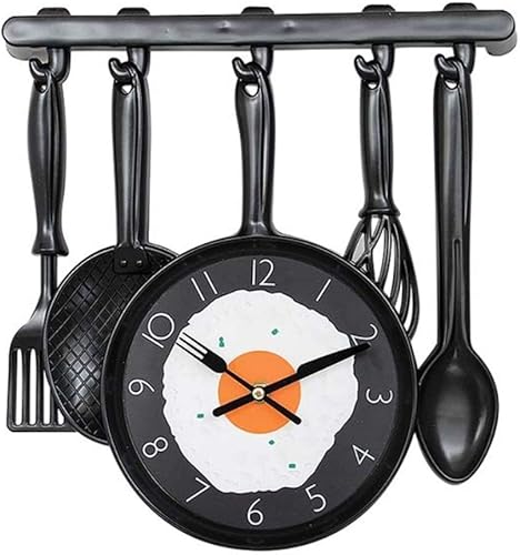 Muellery Chef TPCA54336 - Reloj decorativo de pared para cocina comedor restaurante cafetería TPCA54336 redondo blanco