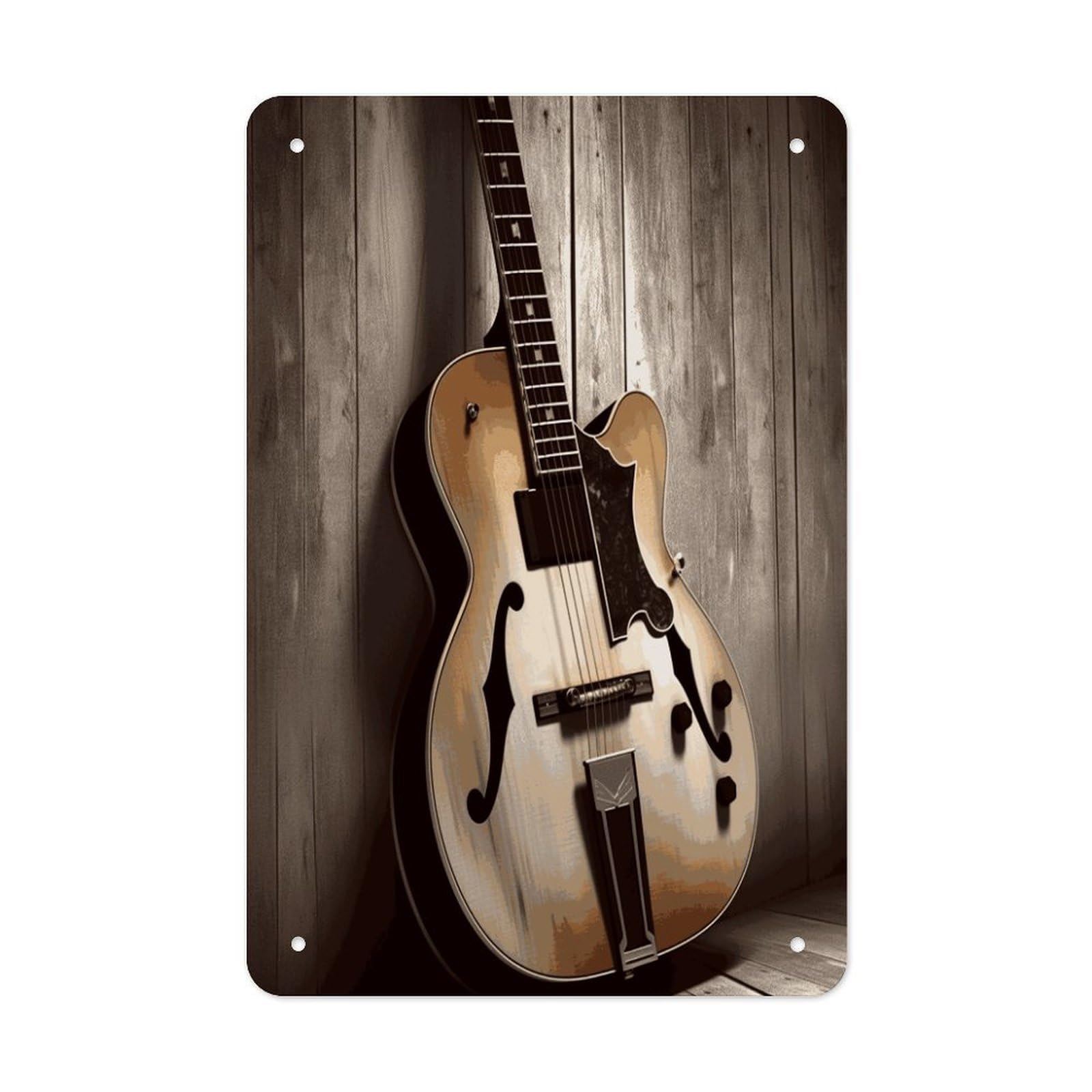 Btcowzrv Style Guitar Pictures Metal Tin Sign Wall Decor Hanging Plaque