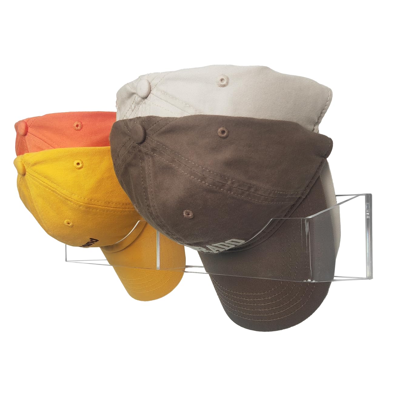 Hat Racks for Baseball Caps Wall, Acrylic Baseball Hat Storage Organizer, Hat Organizer for Wall, Wall Mounted Hat Rack for Wall, Door & Closet, Clear