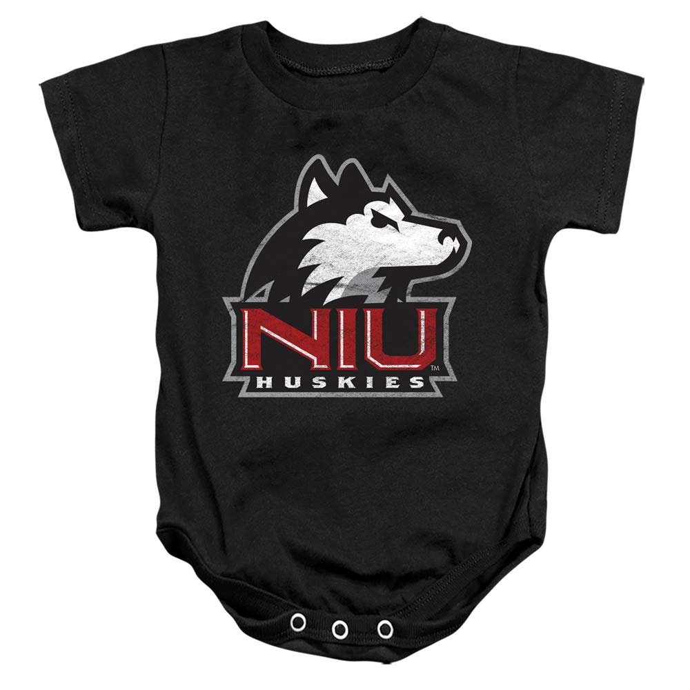 Northern Illinois University Official Distressed Primary Unisex Infant Snap Suit for Baby,Black, 12 Months