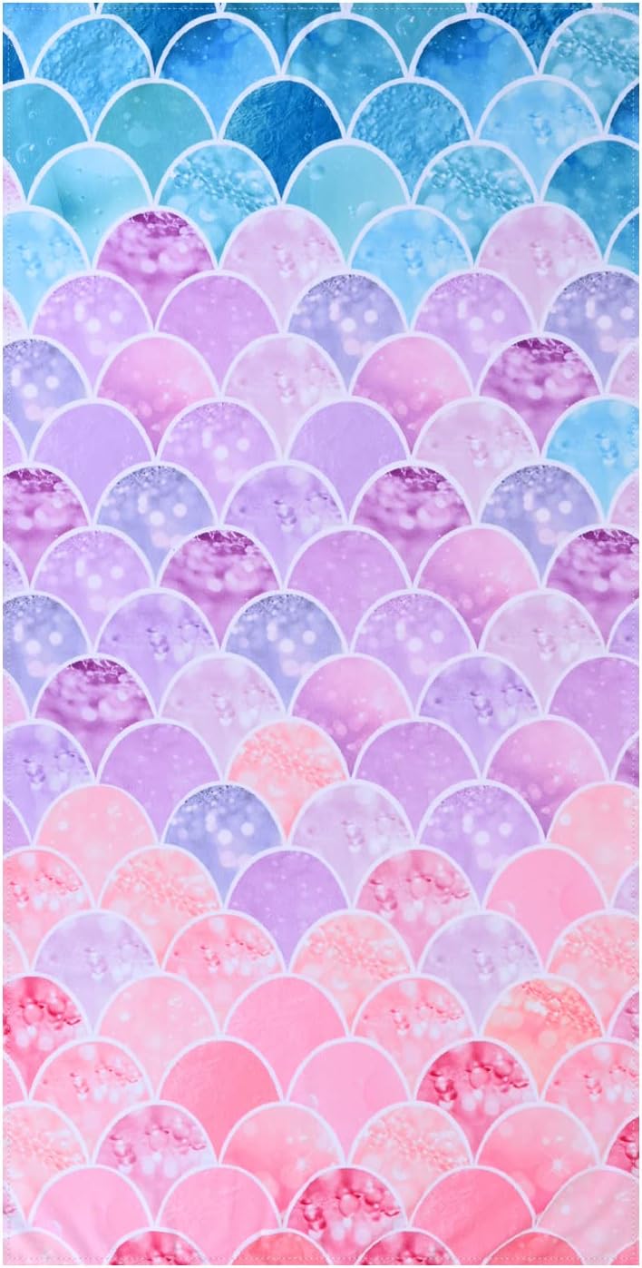 LIVILAN Little Mermaid Beach Towel, 30" x 60" Soft