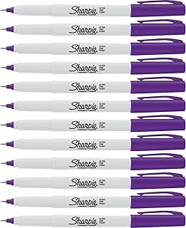 Sharpie 37118Bx Permanent Markers, Sharpie, Ultra-Fine, 12/Bx, Purple