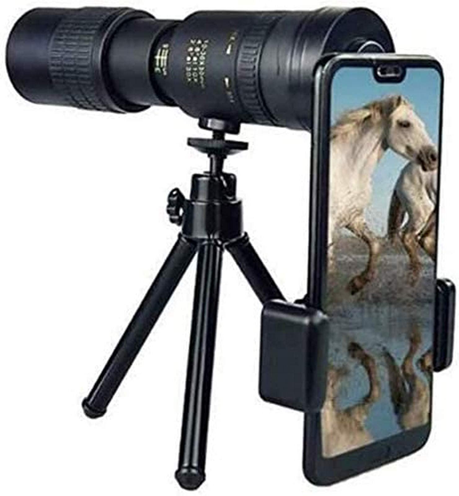 Monokular nocny z superteleobiektywem 4K10-300X40mm i zoomem ze statywem do smartfona - do obserwacji ptaków/kempingu/podróży/teleskopów turystycznych, prezent urodzinowy, prezent dla chłopca