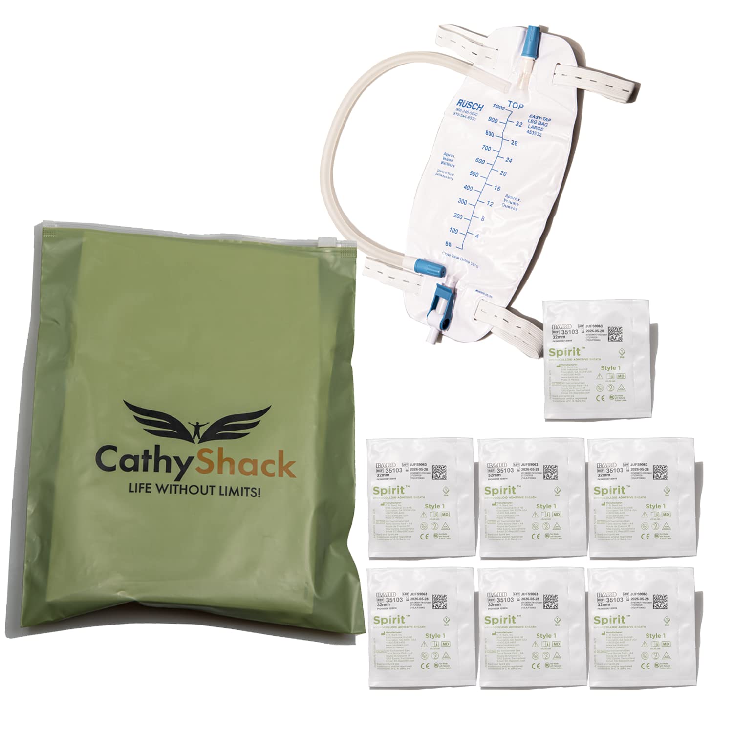 Buy CathyShack Complete 1 Week Catheter Kit for Men, 7 Spirit Style 1
